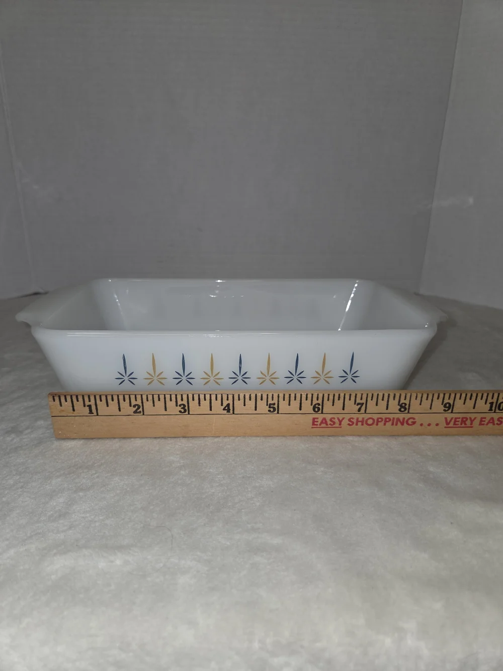 Vintage  Fire King Candle Glow 441 Rectangle Loaf Baking Casserole Dish 1 Qt.